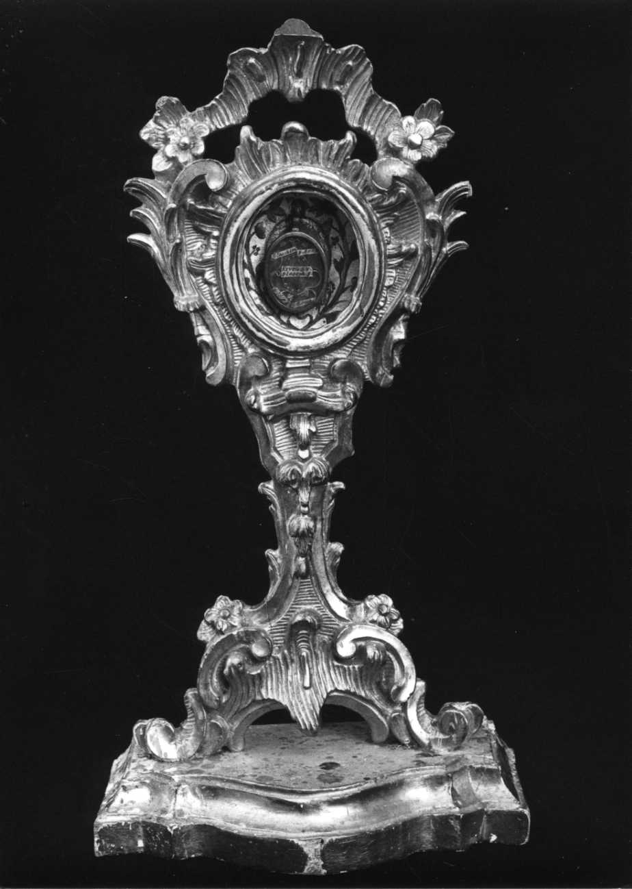 reliquiario - a ostensorio, opera isolata - bottega piemontese (terzo quarto sec. XVIII)
