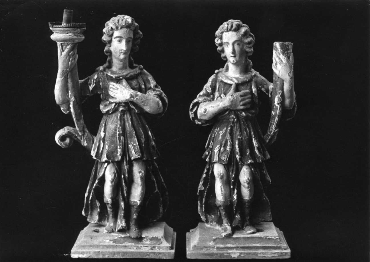figura reggitorcia (scultura, coppia) - bottega cuneese (sec. XVIII)