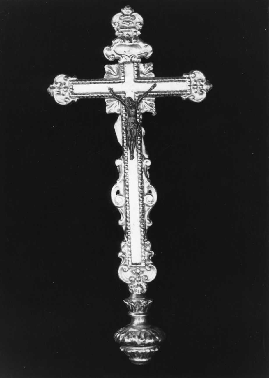 Cristo crocifisso (croce processionale, opera isolata) - bottega piemontese (terzo quarto sec. XVIII)