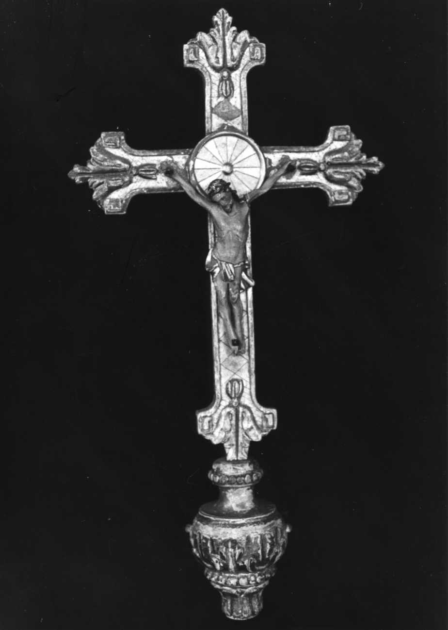 Cristo crocifisso (croce processionale, opera isolata) - bottega piemontese (fine sec. XVIII)