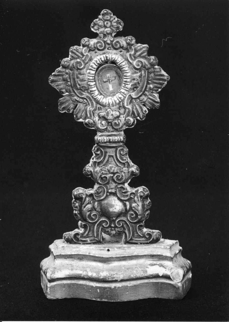 reliquiario - a ostensorio, opera isolata - bottega piemontese (seconda metà sec. XVIII)