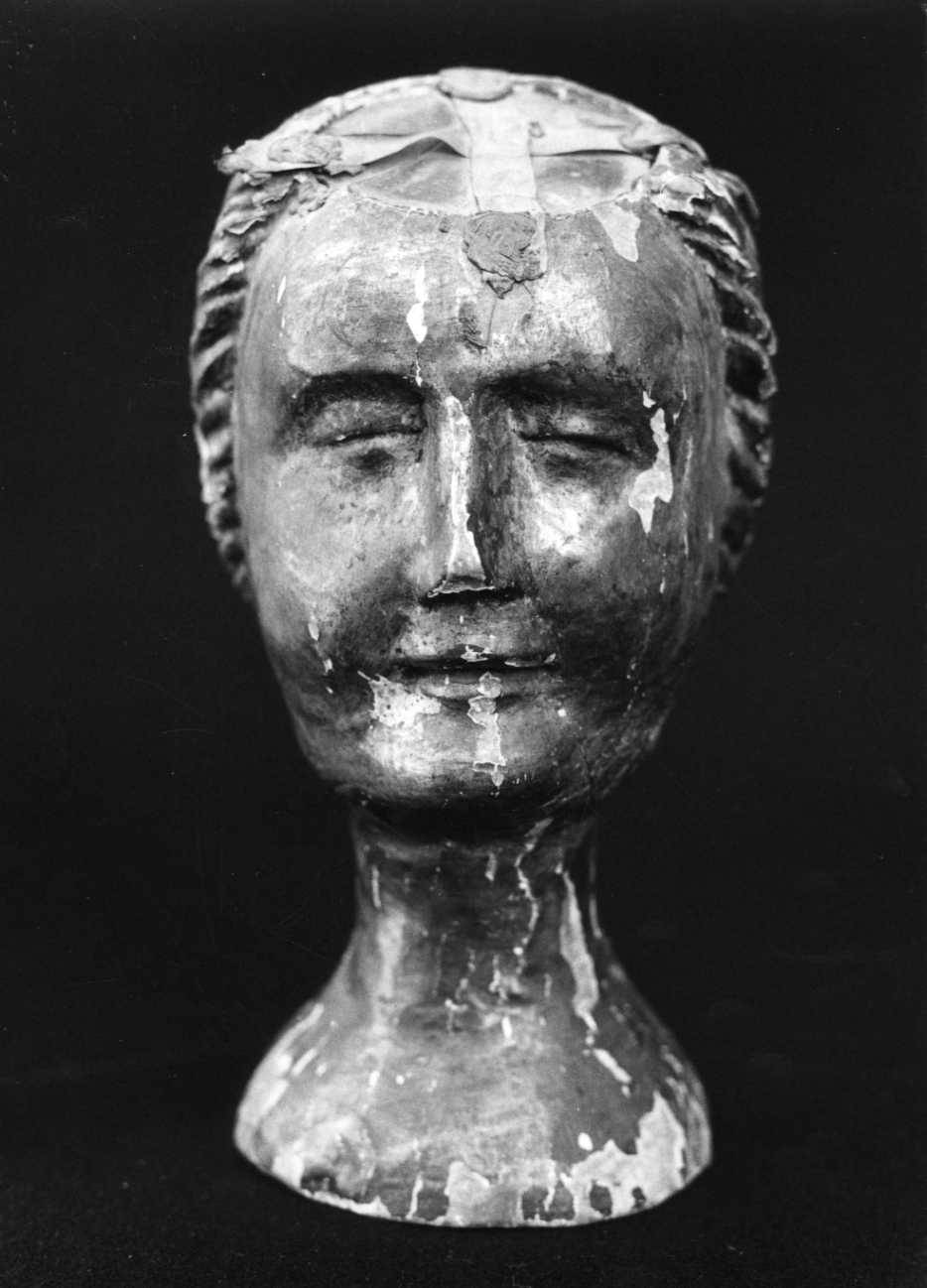 reliquiario antropomorfo - a testa, opera isolata - bottega cuneese (prima metà sec. XVII)