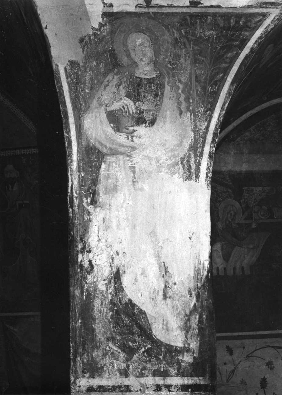 Santa (dipinto, opera isolata) di Maestro della Natività di Stroppo (attribuito) (prima metà sec. XV)