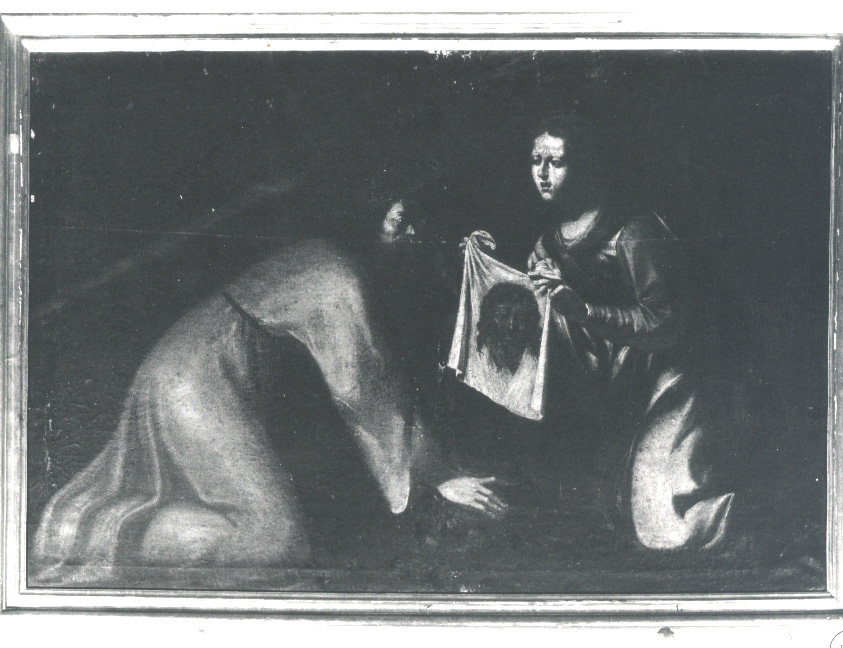 Cristo incontra la Veronica (dipinto, opera isolata) - ambito saluzzese (fine/inizio secc. XVII/ XVIII)