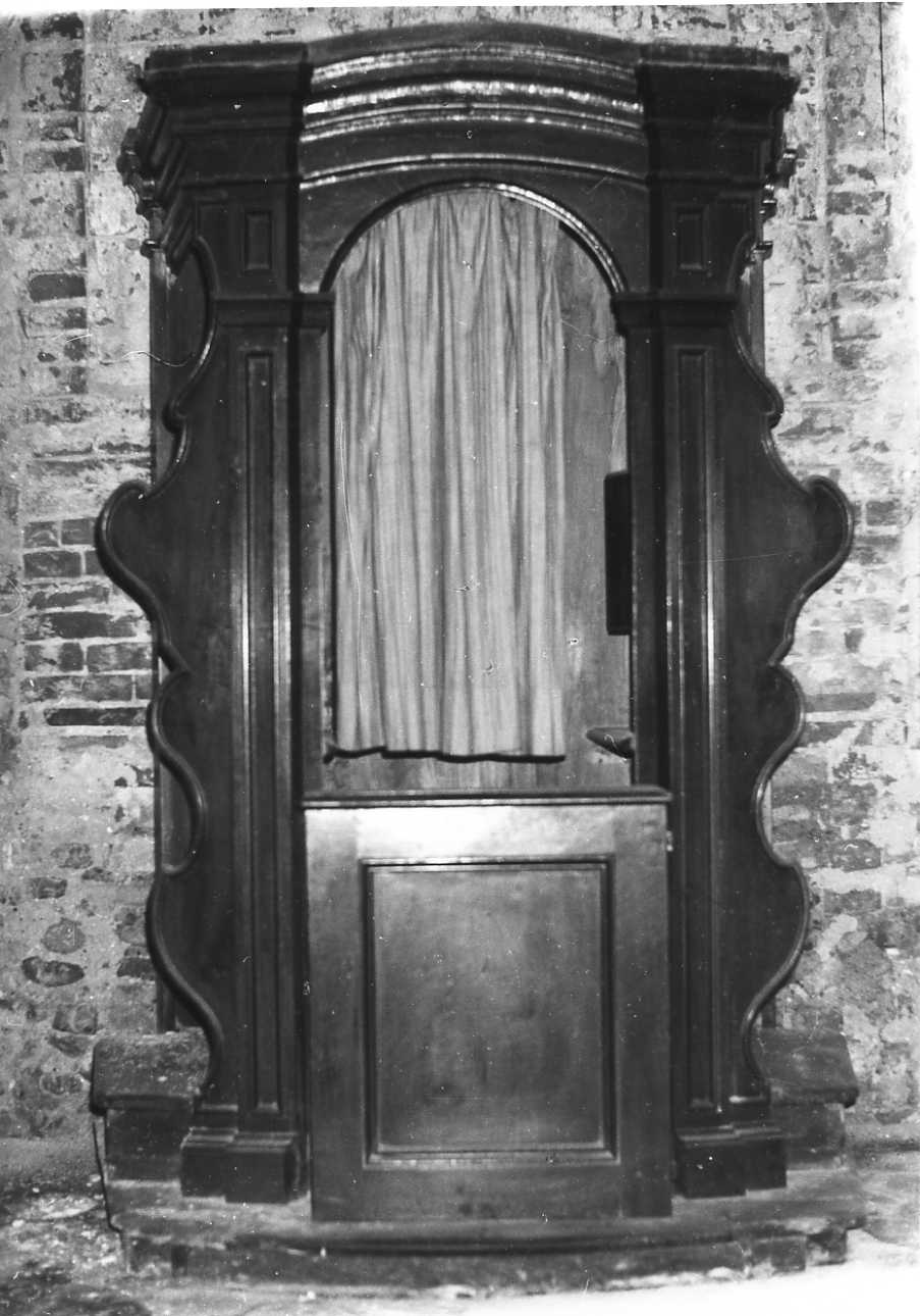 confessionale, opera isolata - ambito piemontese (ultimo quarto sec. XVIII)