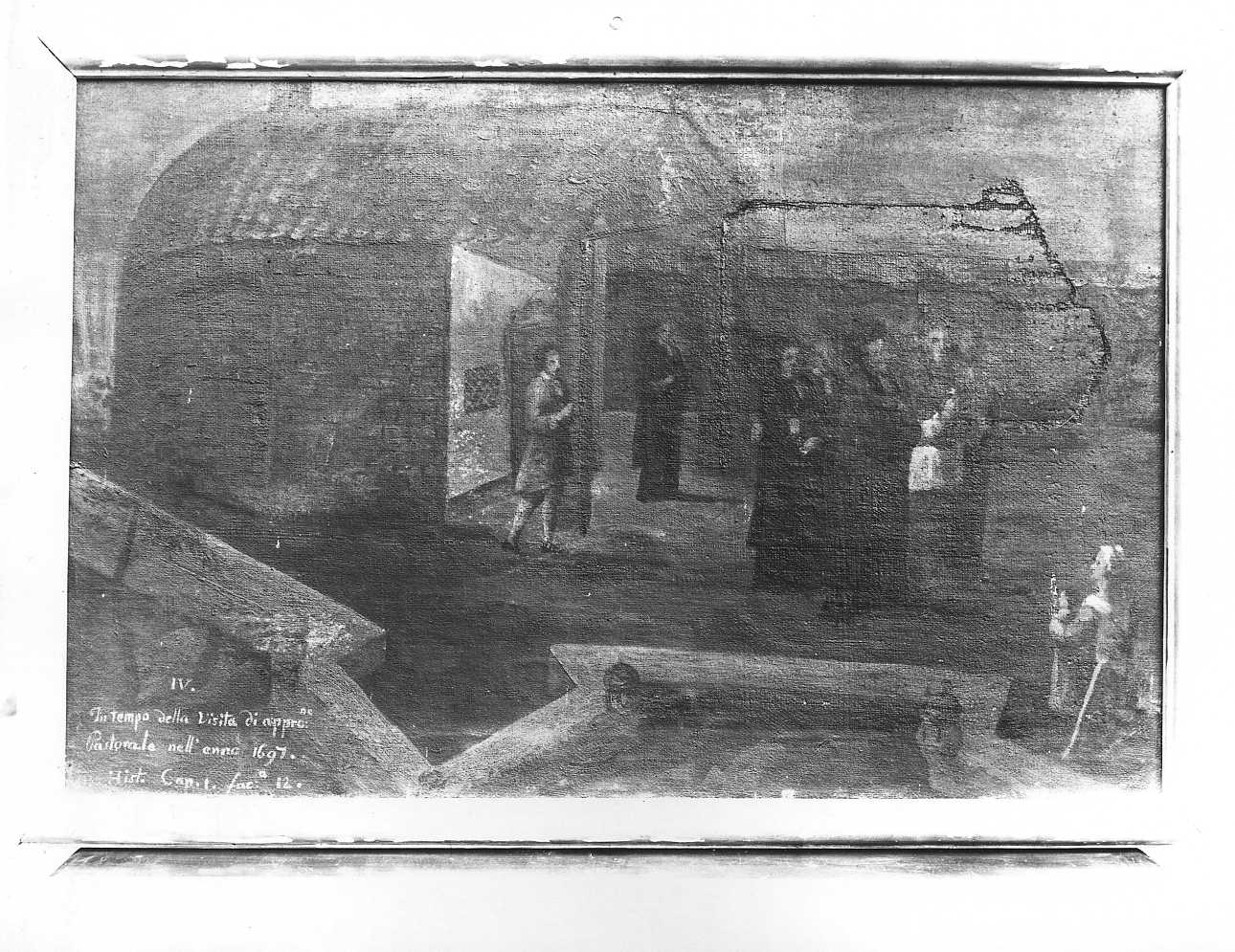 visita pastorale alla chiesa della Madonnina delle Grazie a Cherasco (dipinto, elemento d'insieme) di Benna Maria (ultimo quarto sec. XVIII)