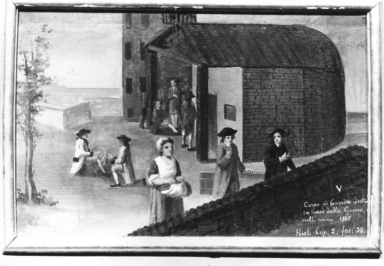 corpo di guardia presso la chiesa della Madonnina delle Grazie a Cherasco (dipinto, elemento d'insieme) di Benna Maria (ultimo quarto sec. XVIII)