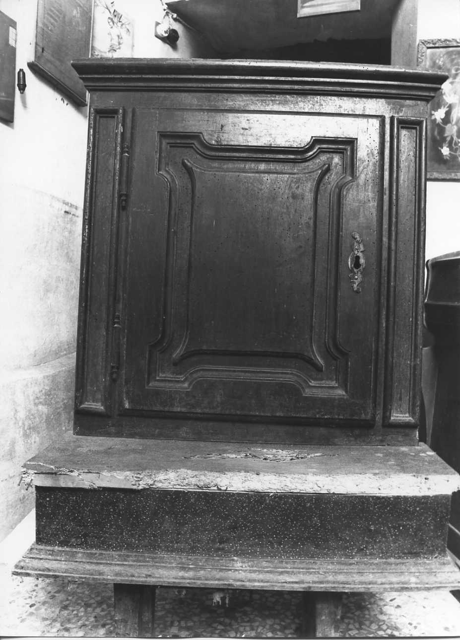 inginocchiatoio da sacrestia, coppia - bottega cuneese (ultimo quarto sec. XVIII)