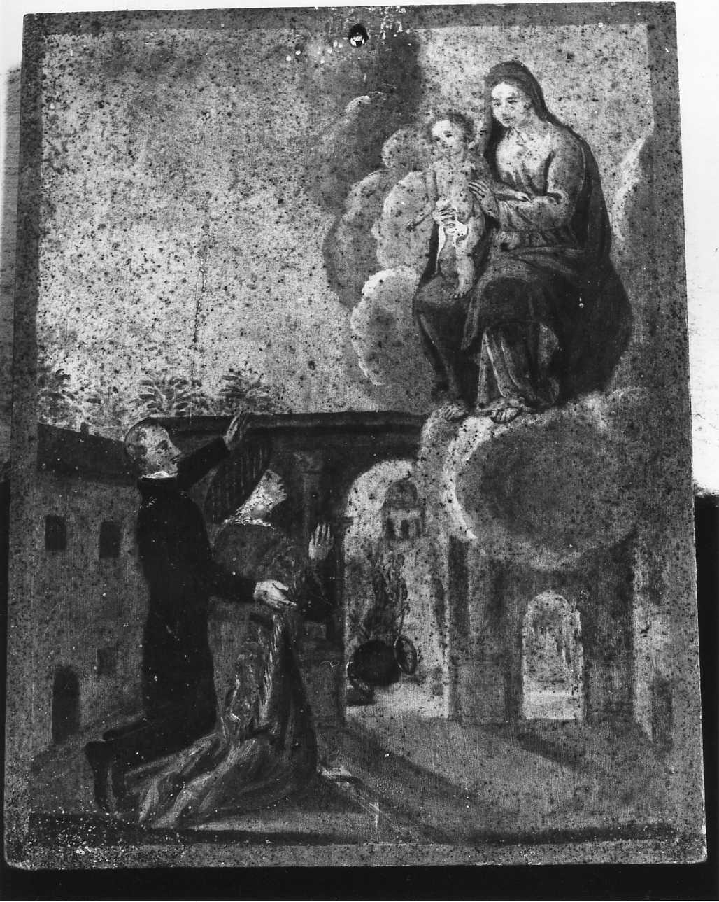 Madonna intercede in un incidente (ex voto, opera isolata) - ambito piemontese (secondo quarto sec. XIX)