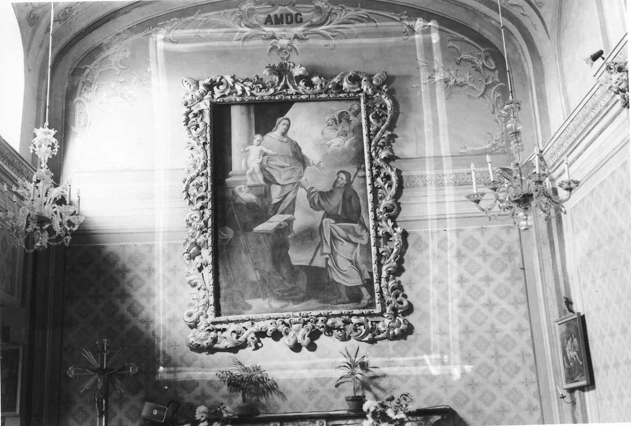 Madonna con Bambino, Sant'Antonio Abate e San Giacomo (dipinto, opera isolata) - ambito piemontese (fine/inizio secc. XVII/ XVIII)