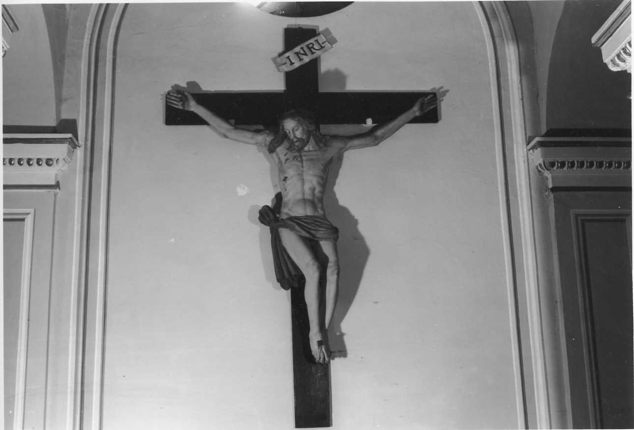 Cristo crocifisso dolente (crocifisso, opera isolata) - bottega cuneese (sec. XVI)