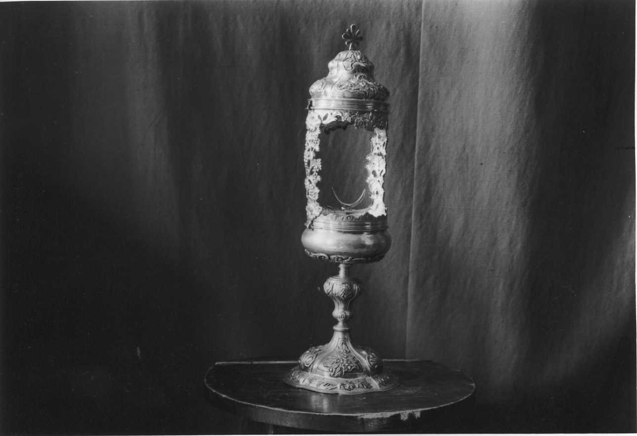 motivi decorativi vegetali (ostensorio - a coppa, opera isolata) - bottega cuneese (ultimo quarto sec. XVIII)