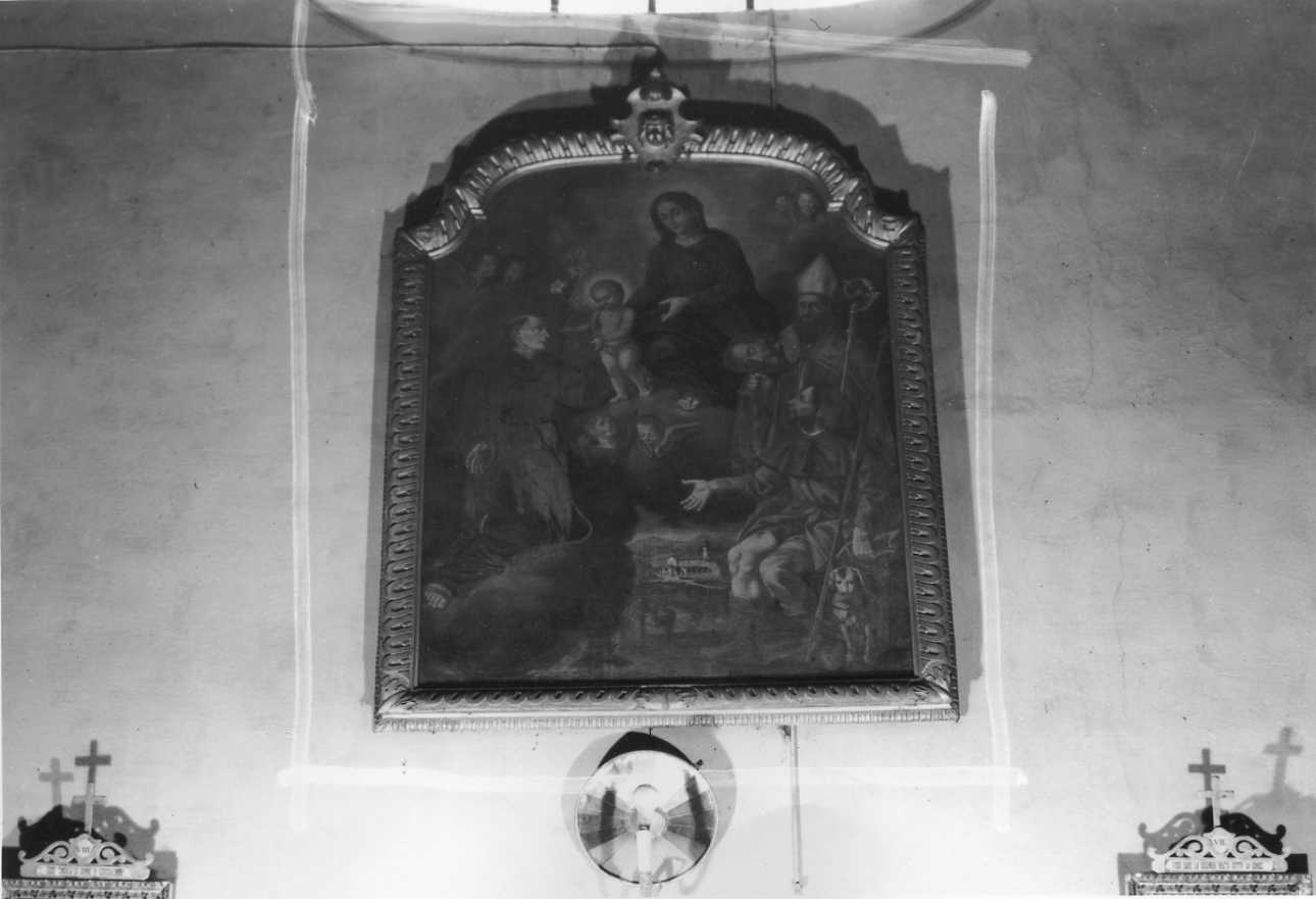 Madonna con Bambino, Sant'Antonio da Padova, San Rocco e San Grato (dipinto, opera isolata) - bottega cuneese (terzo quarto sec. XVIII)