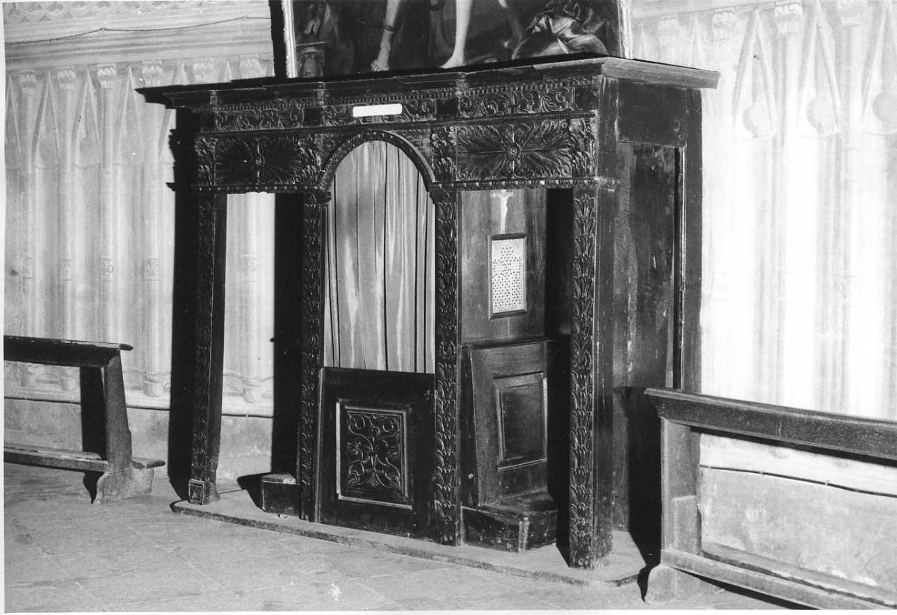 motivi decorativi vegetali (confessionale, opera isolata) - bottega saluzzese (sec. XIX)