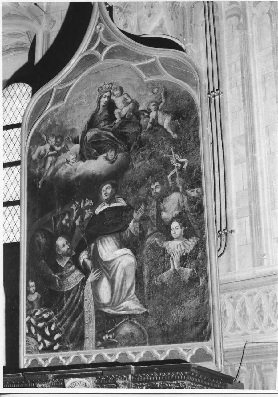 Madonna con Bambino, santi e presonaggi di casa Savoia (dipinto, opera isolata) - bottega cuneese (seconda metà sec. XVII)