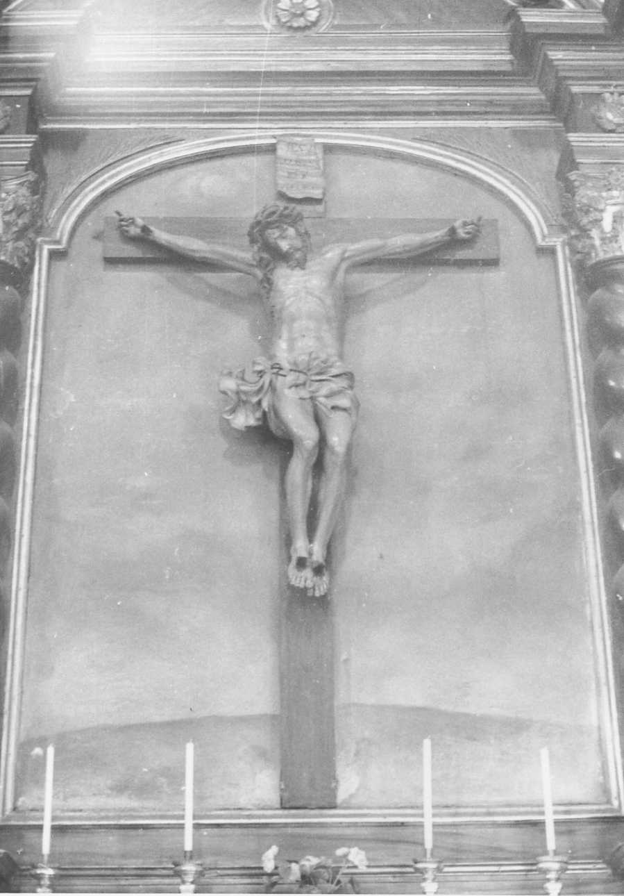 Cristo crocifisso dolente (crocifisso, opera isolata) di Plura Carlo Giuseppe (attribuito) (sec. XVIII)
