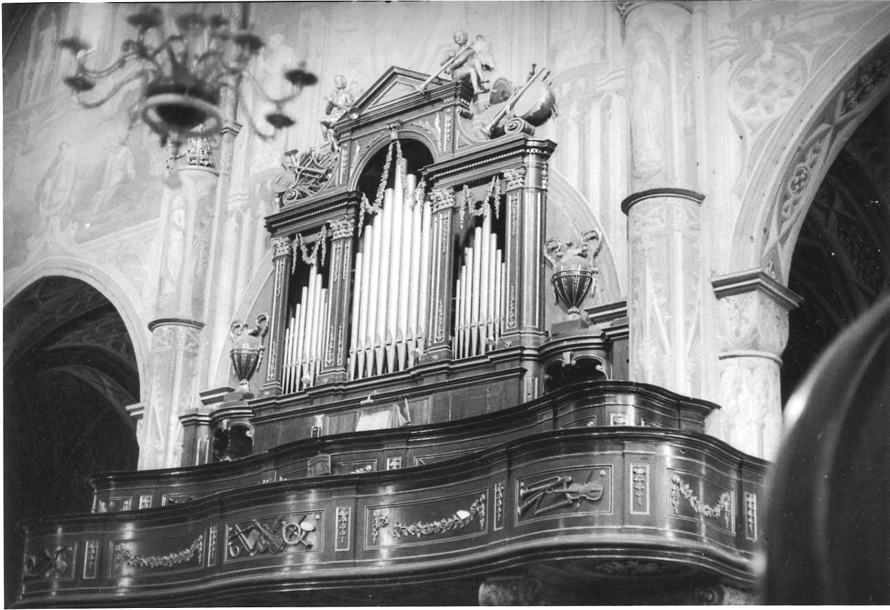 motivi decorativi architettonici e angeli (organo, opera isolata) di Serassi famiglia (secondo quarto sec. XIX)