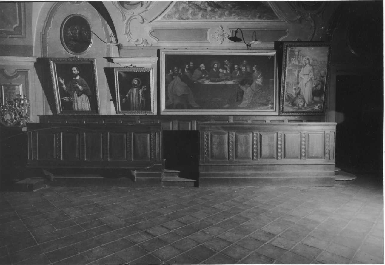 motivi decorativi geometrici (banco, opera isolata) - bottega saluzzese (sec. XIX)