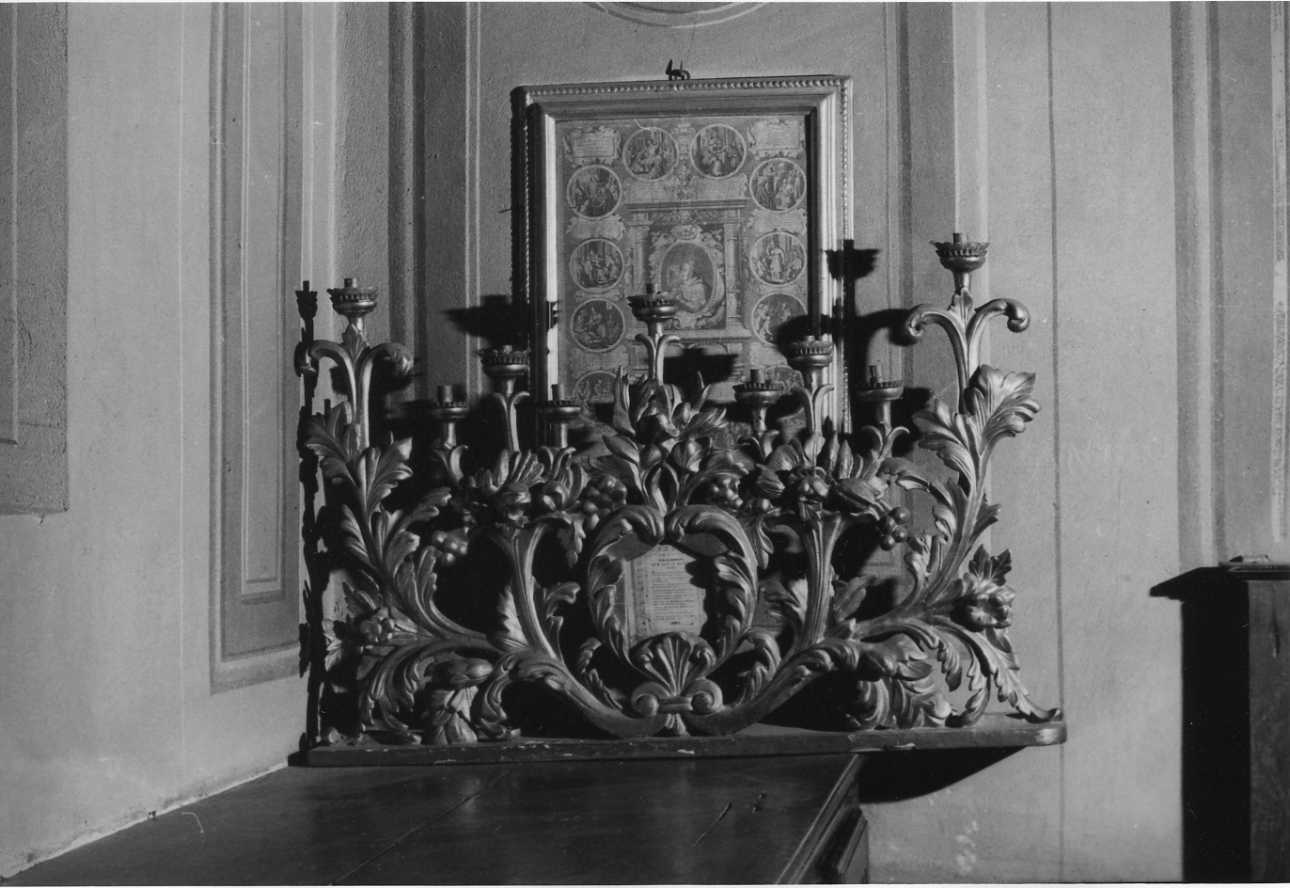 motivi decorativi vegetali (candelabro, serie) - bottega saluzzese (sec. XIX)