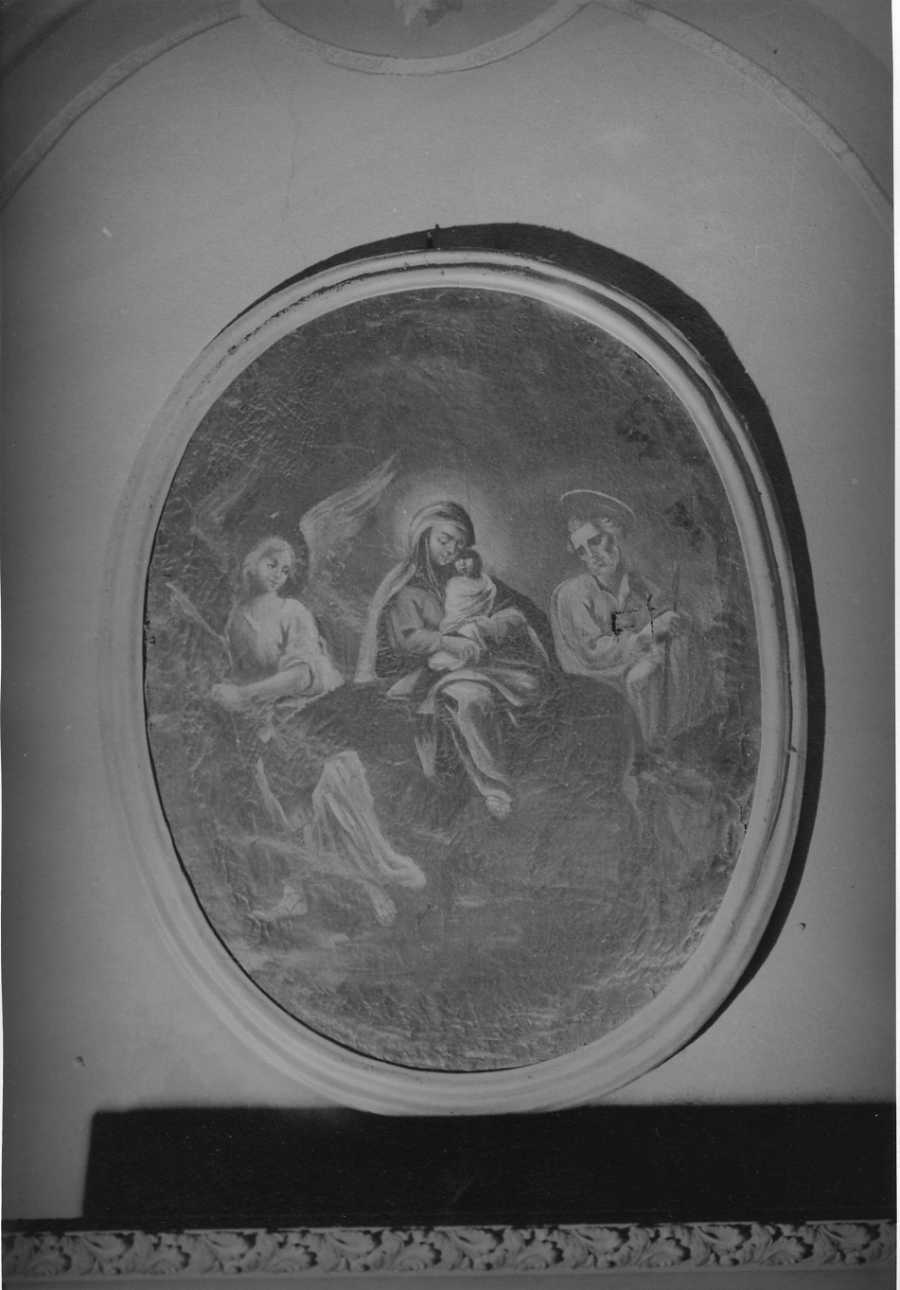 Madonna con Bambino tra San Giuseppe e un angelo (dipinto, elemento d'insieme) - bottega cuneese (sec. XVIII)