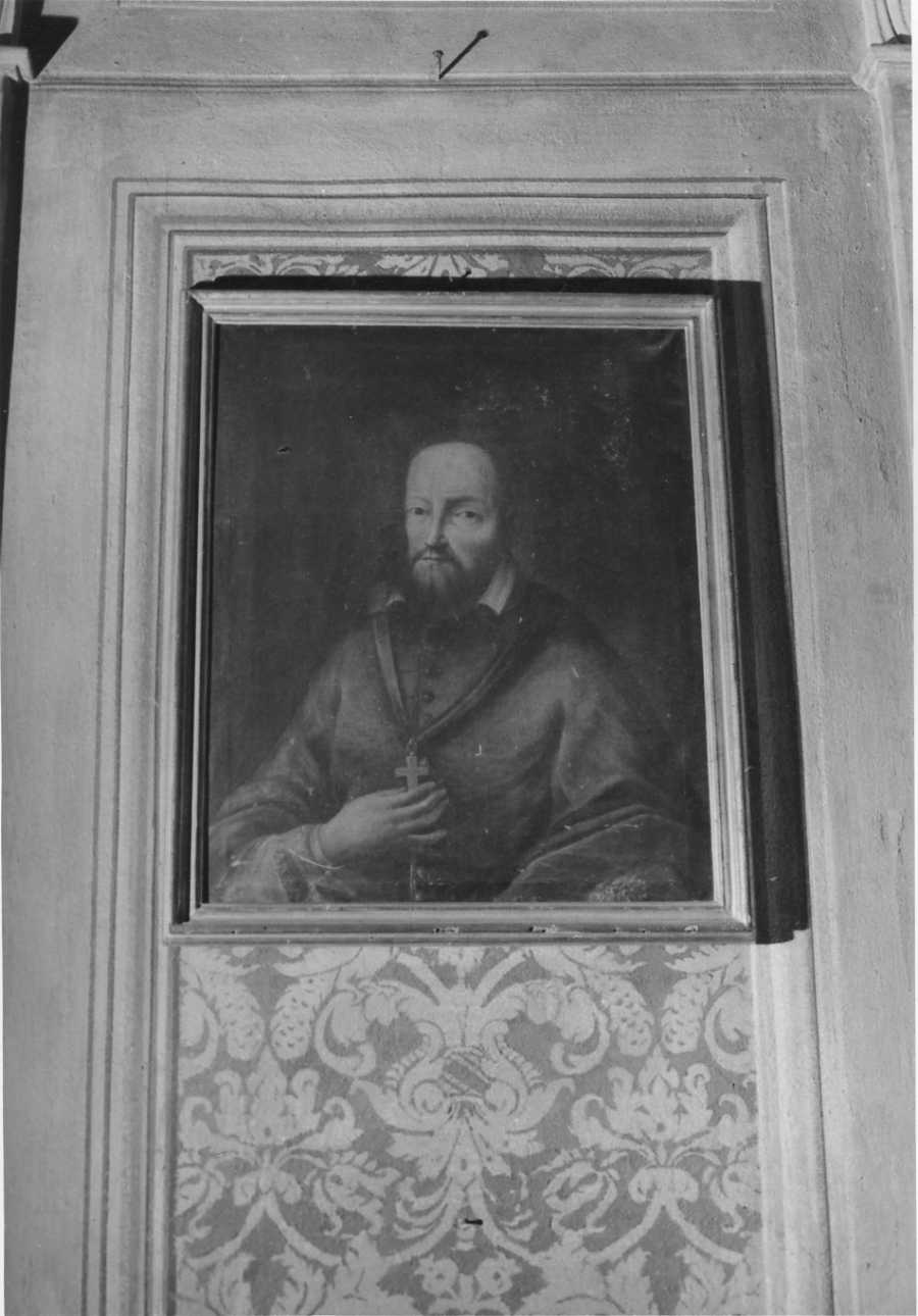 ritratto di prelato (dipinto, opera isolata) - bottega saluzzese (sec. XVII)