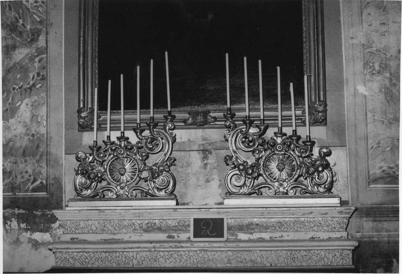 motivi decorativi vegetali (candelabro, coppia) - bottega saluzzese (sec. XIX)