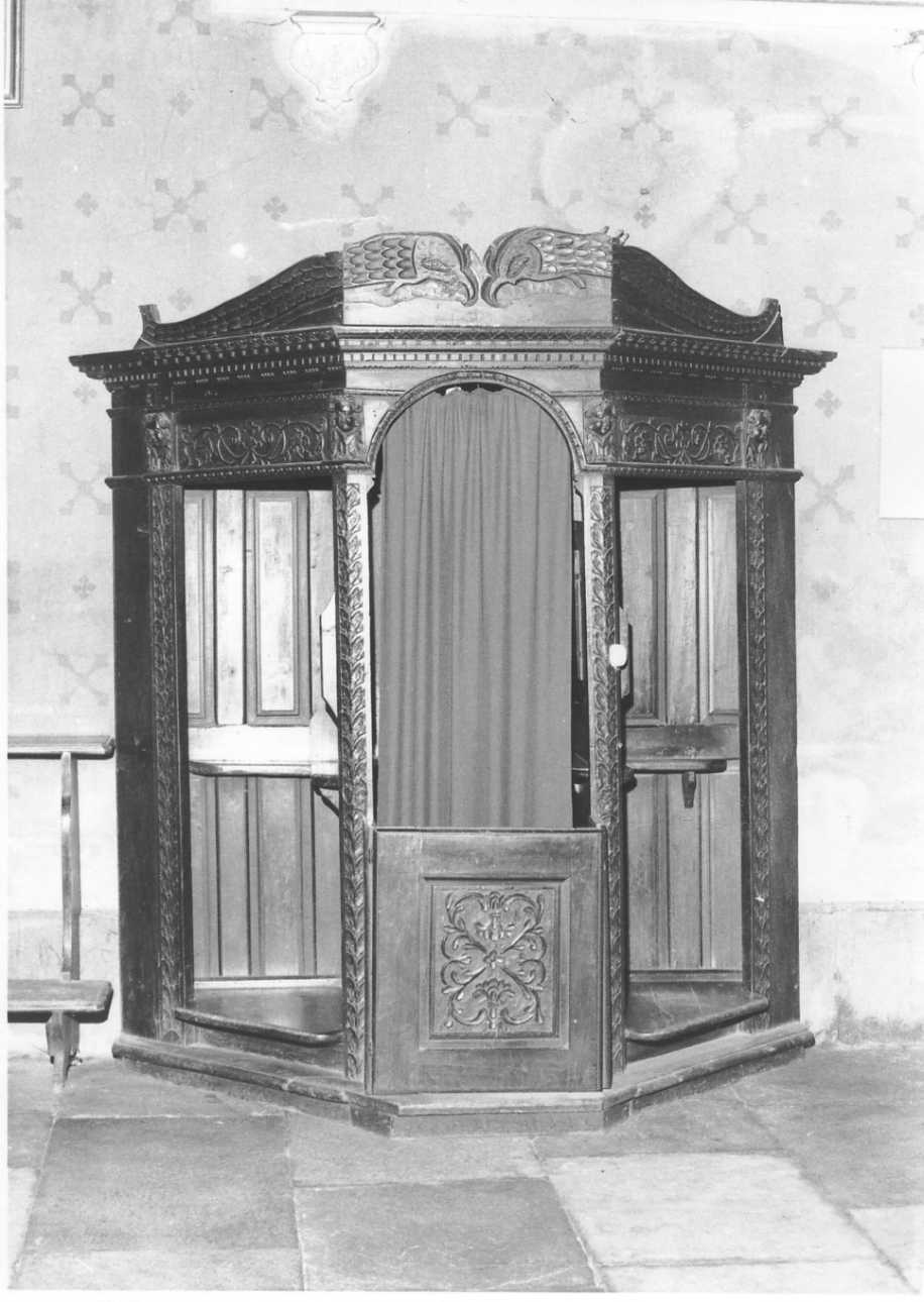 motivi decorativi vegetali e zoomorfi (confessionale, opera isolata) - ambito piemontese (sec. XIX)