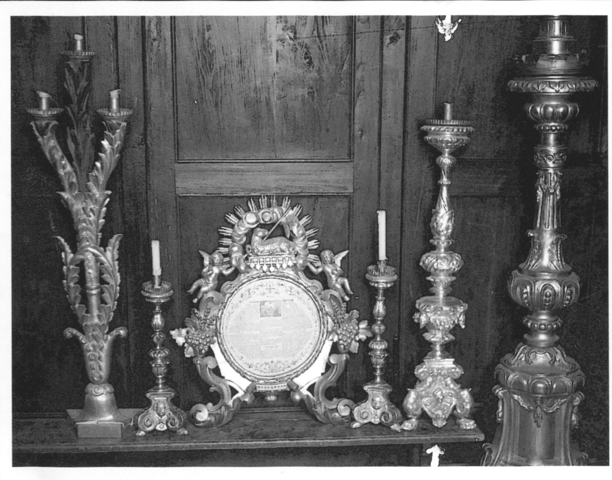 motivi decorativi vegetali stilizzati (candeliere, coppia) - ambito piemontese (sec. XVIII)