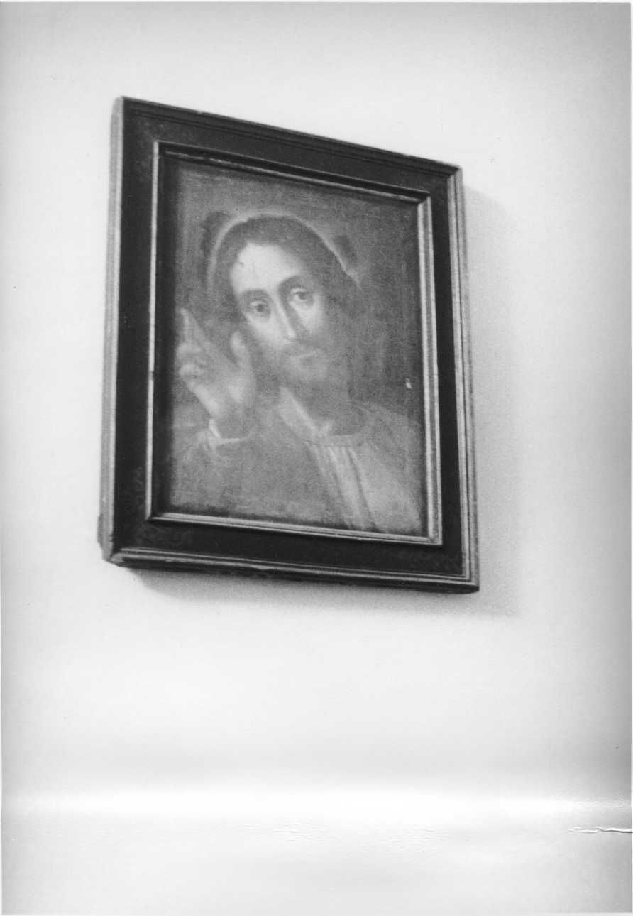 Cristo benedicente (dipinto, opera isolata) - ambito piemontese (sec. XIX)