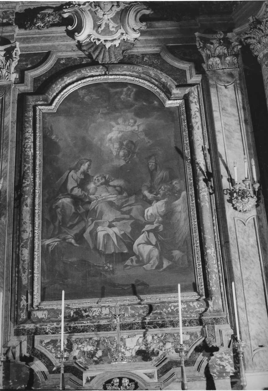 morte di San Giuseppe (dipinto, opera isolata) di Mari Giovanni Antonio (primo quarto sec. XVIII)