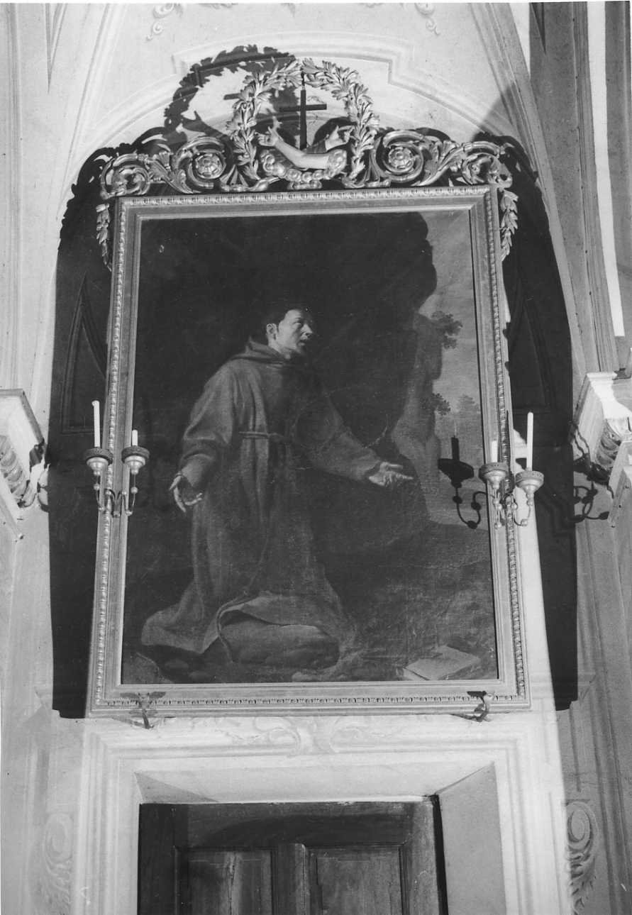 San Francesco d'Assisi riceve le stimmate (dipinto, opera isolata) di Molineri Giovanni Antonio (prima metà sec. XVII)