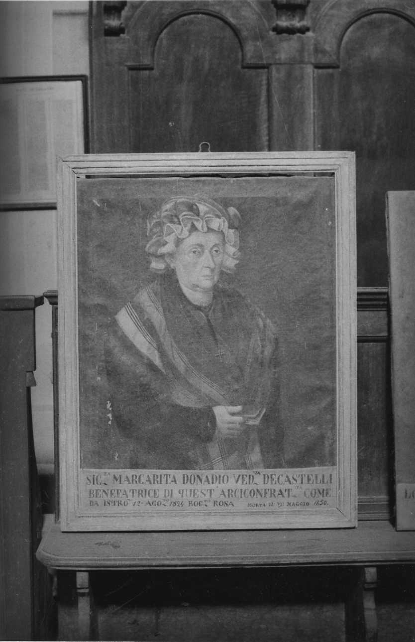 ritratto a mezza figura di Margherita Donadio (dipinto, opera isolata) - ambito piemontese (seconda metà sec. XIX)