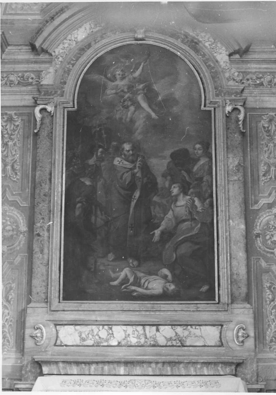 San Biagio guarisce un fanciullo (dipinto, opera isolata) di Cervetti Felice (terzo quarto sec. XVIII)