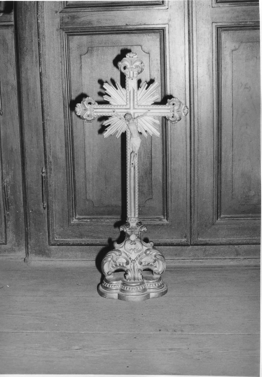 Cristo crocifisso dolente (croce d'altare, opera isolata) - bottega cuneese (sec. XIX)