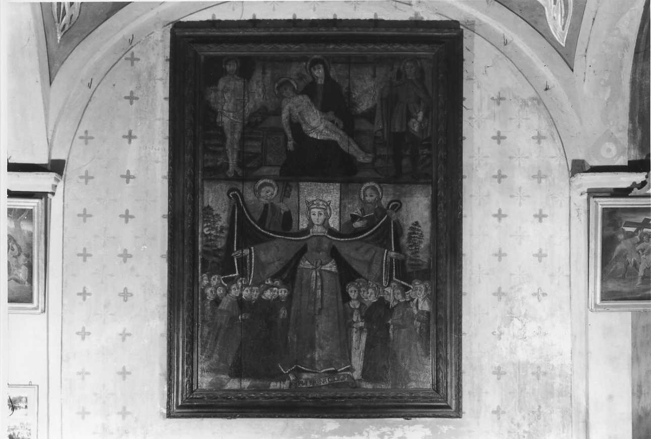 Madonna della Misericordia (dipinto, opera isolata) - bottega cuneese (prima metà sec. XVI)