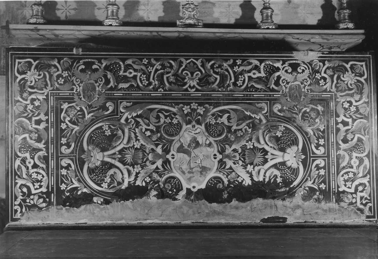 angelo custode (decorazione pittorica, elemento d'insieme) - ambito emiliano (secc. XVII/ XVIII)