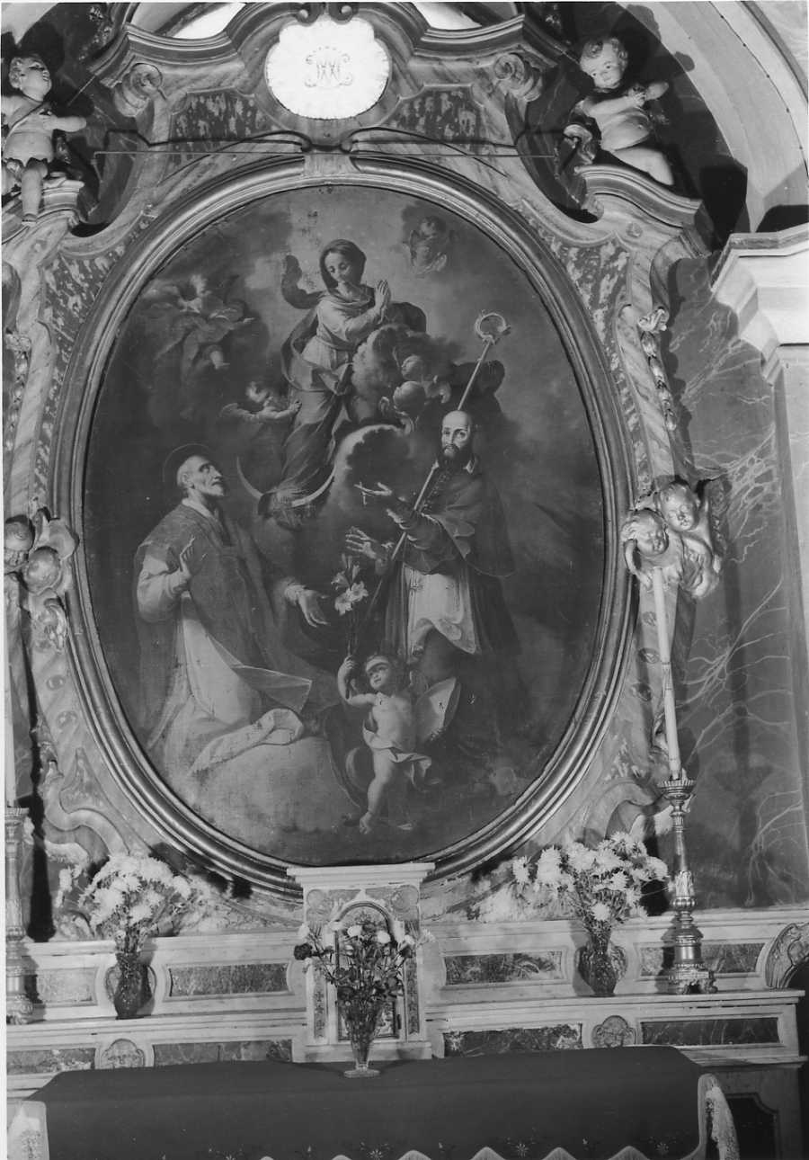 Madonna Immacolata con Sant'Agostino e San Vincenzo Ferrer (dipinto, opera isolata) - ambito piemontese (metà sec. XVIII)