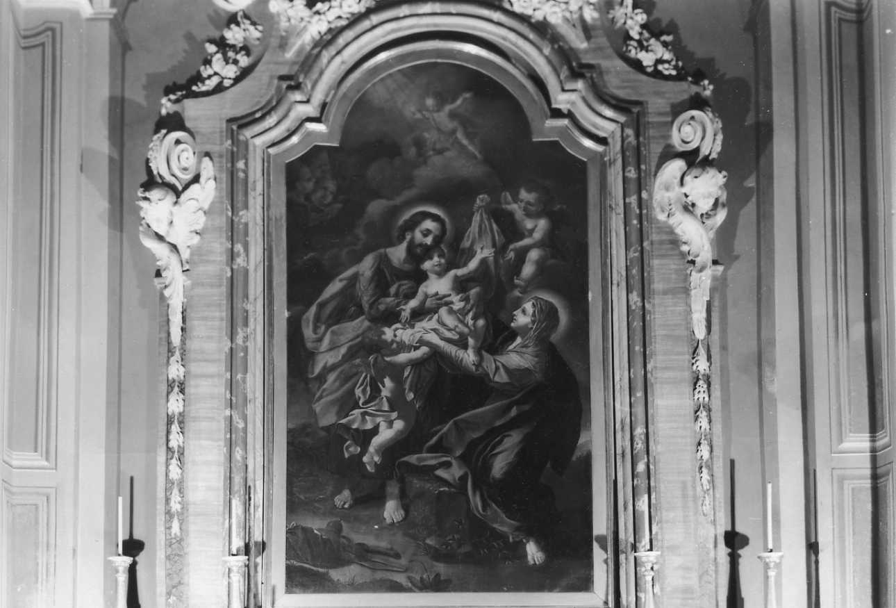Sacra Famiglia (dipinto, opera isolata) di Burichetti Vincenzo (terzo quarto sec. XVIII)