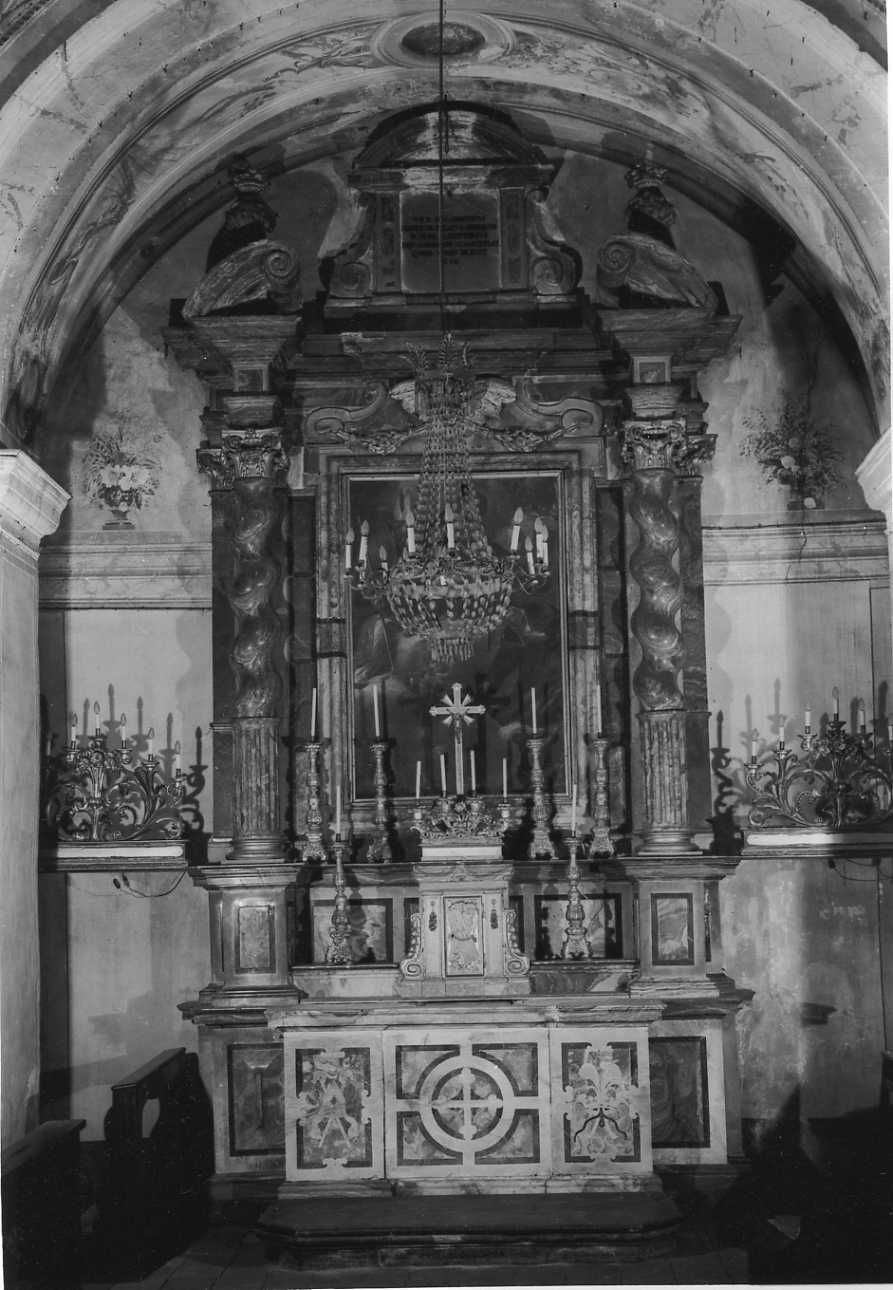 altare, opera isolata - bottega piemontese (ultimo quarto sec. XVII)