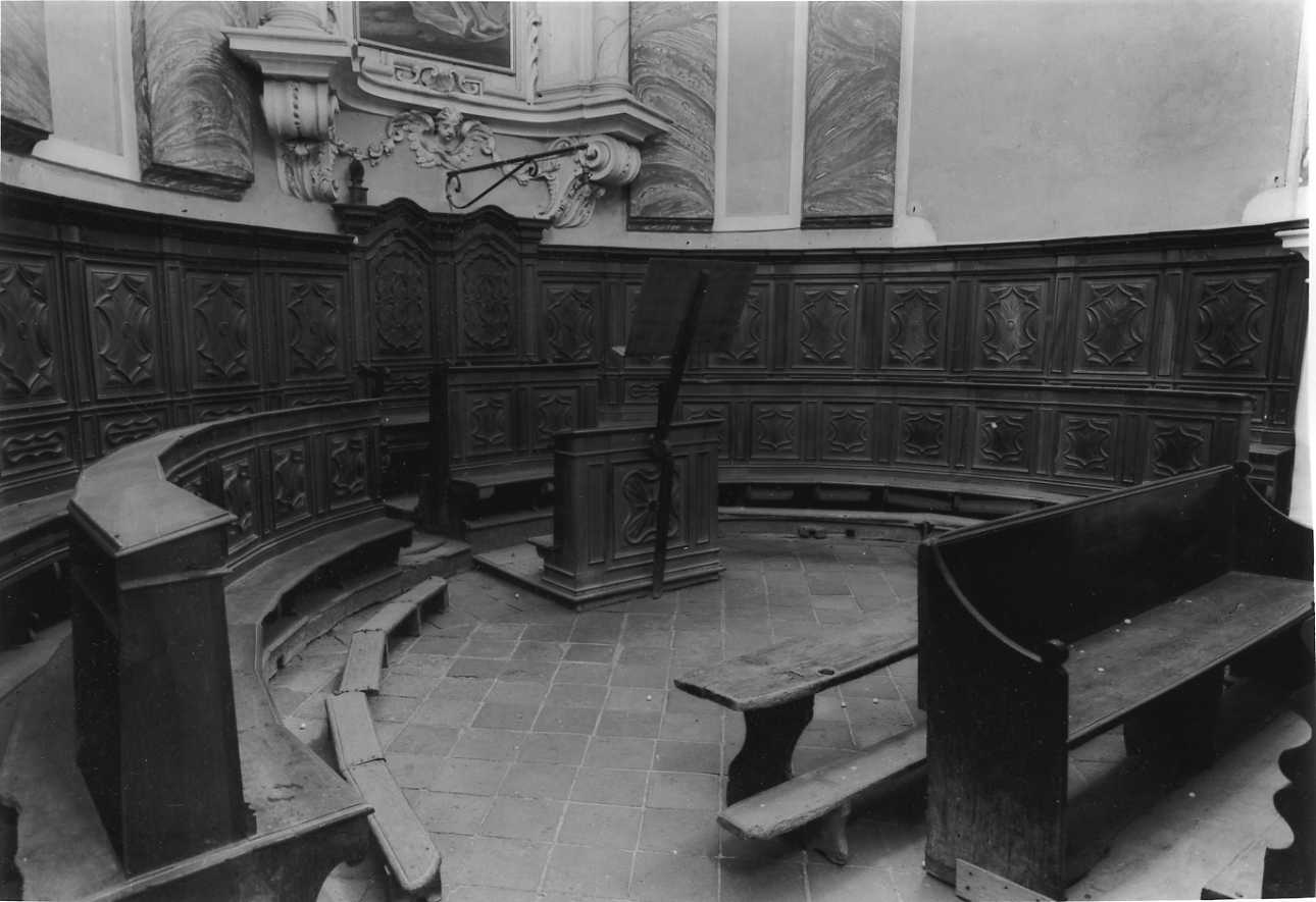 stalli del coro, opera isolata - bottega cuneese (metà sec. XVIII)