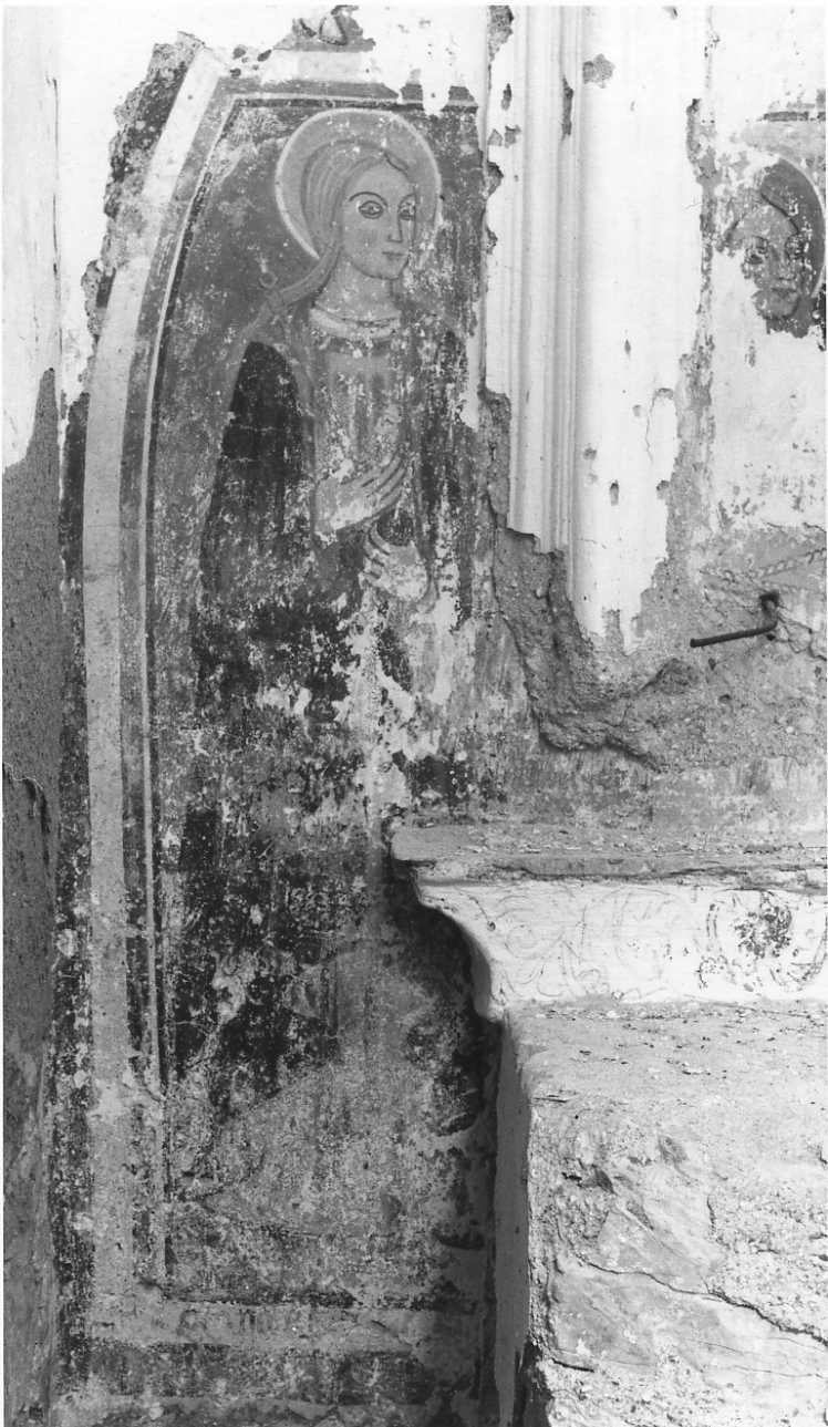 Santa (dipinto, elemento d'insieme) - ambito ligure-piemontese (seconda metà sec. XV)