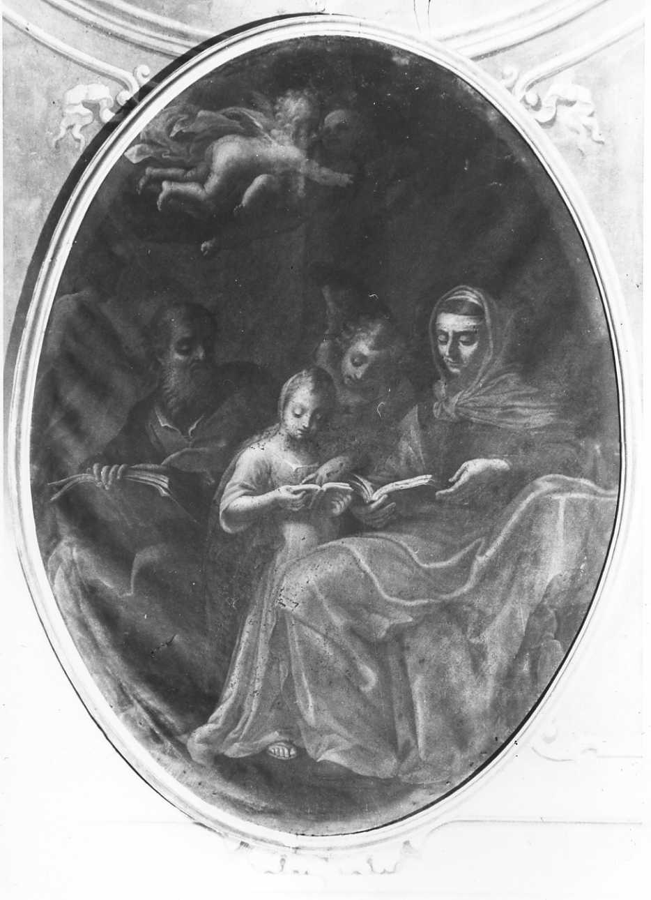 Sant'Anna insegna a leggere a Maria Vergine con San Gioacchino (dipinto, opera isolata) di Aliberti Giovanni Carlo (sec. XVIII)