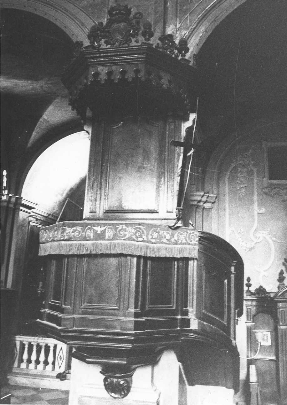 pulpito, opera isolata - produzione piemontese (sec. XVIII)