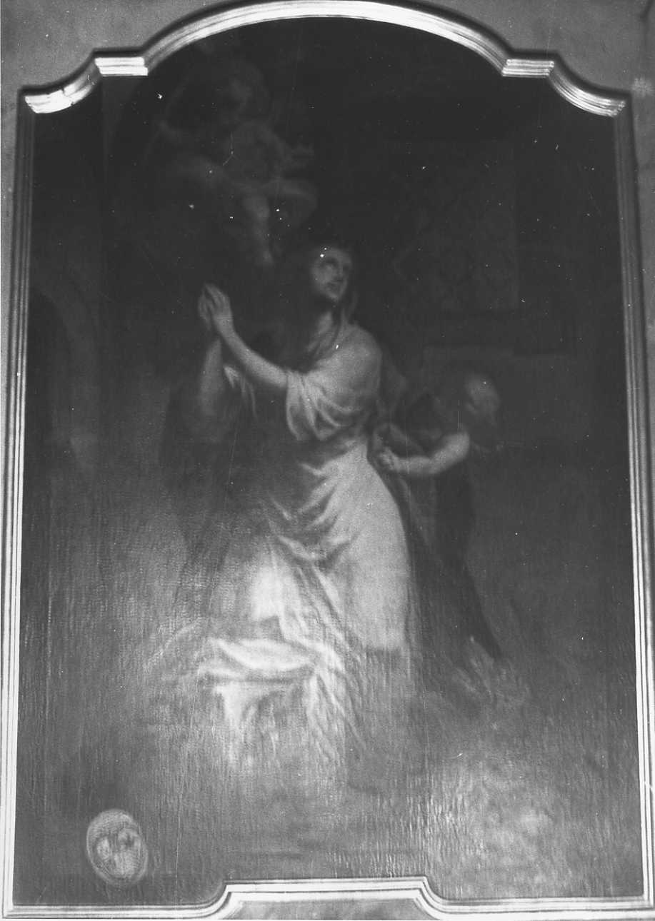 Santa Margherita d'Antiochia in carcere è inghiottita dal drago (dipinto, opera isolata) di Operti Pietro Paolo (sec. XVIII)