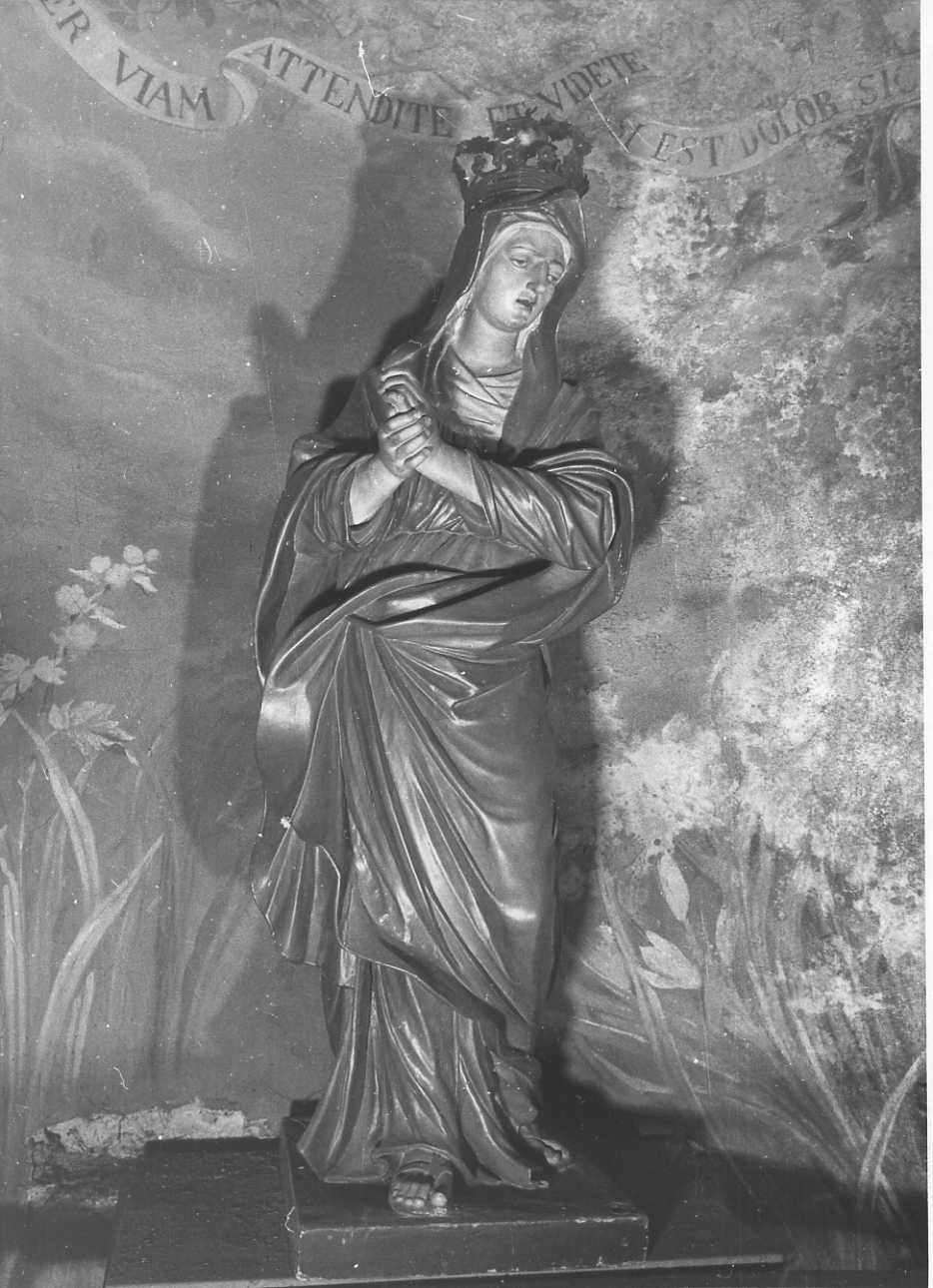 Madonna Addolorata (scultura, opera isolata) di Plura Carlo Giuseppe (primo quarto sec. XVIII)