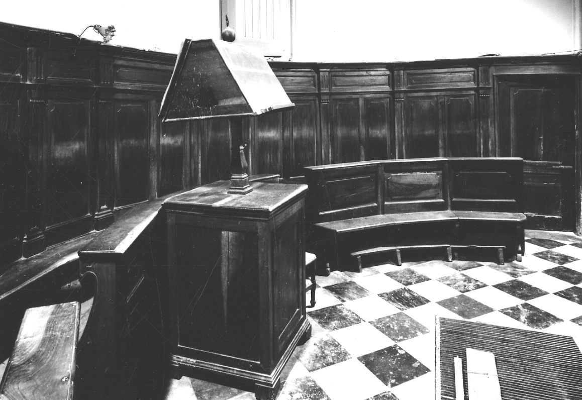 stalli del coro, opera isolata di Manera Giovanni Battista (sec. XIX)