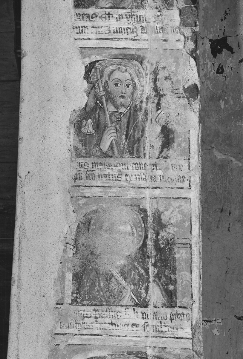 San Giacomo apostolo (dipinto, elemento d'insieme) di De Champo Joannes (bottega) (seconda metà sec. XV)