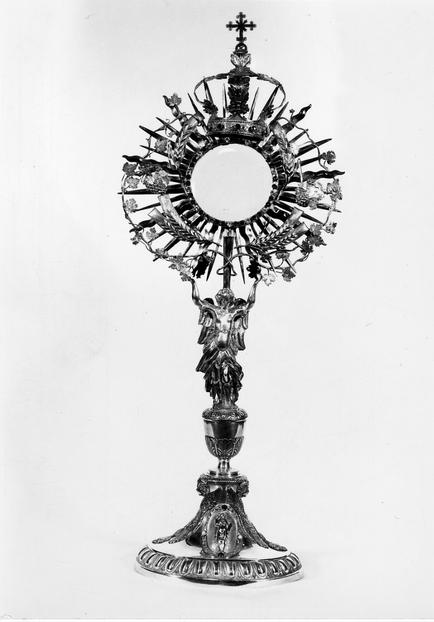 angelo (ostensorio - a raggiera, opera isolata) - bottega lombarda (ultimo quarto sec. XIX)