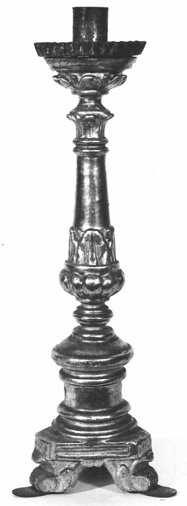 candeliere, opera isolata - bottega piemontese (prima metà sec. XIX)