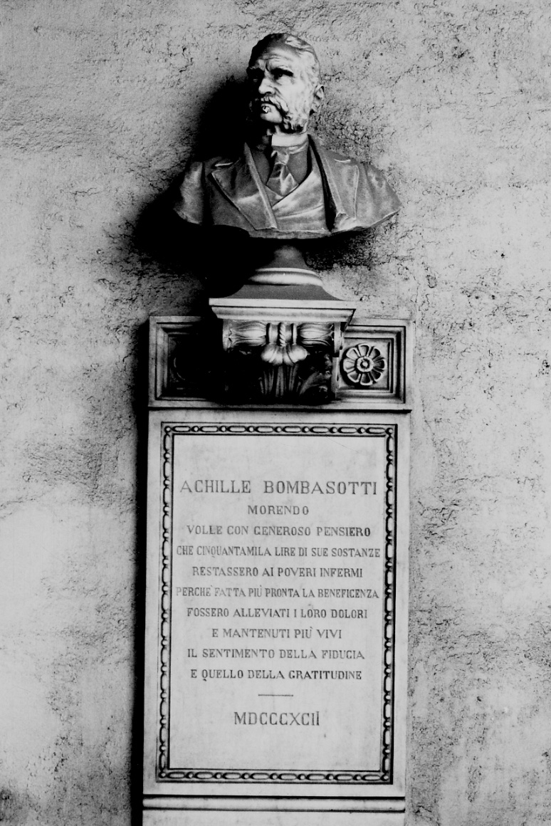 busto ritratto di Achille Bombasotti (busto, opera isolata) di Cantoni Carlo (fine sec. XIX)